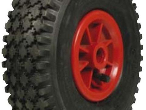 Pneumatikus kerék, műanyag keréktárcsával 3.00x4" DN-20 Pneumatikus kerék, műanyag keréktárcsával 3.00x4" DN-20