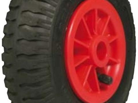 Pneumatikus kerék, műanyag keréktárcsával 2.50x4" DN-20 tűgörgős csapágyazással Pneumatikus kerék, műanyag keréktárcsával 2.50x4" DN-20 tűgörgős csapágyazással