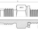 Közcsavar 1/2&amp;#34; - 3/4&amp;#34; BSP-UNF 