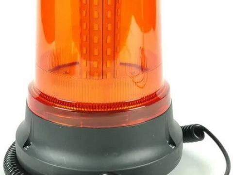 Villogó sárga 12V/24V mágneses 80 LEDes