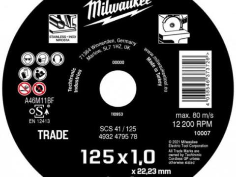 Vágókorong 125x1 Milwaukee Vágókorong 125x1 Milwaukee