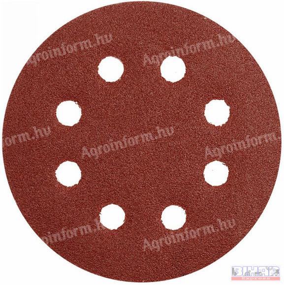 Csiszoló tépőzáras 125mm P 60 lyukas (5db)
