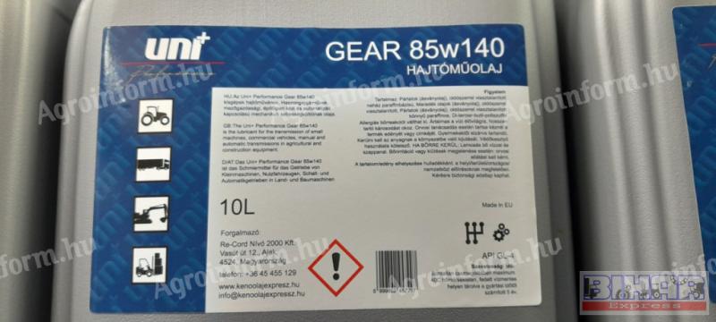UNI+PERFORMA GEAR 85W-140 hajtómű olaj 10L