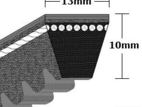 Ékszíj 12,5x750 LA AVX DTE