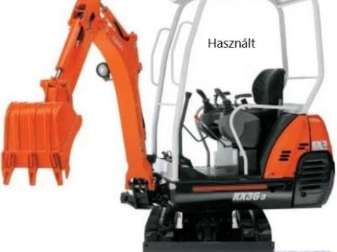 Kubota KX36-3 használt gumihevederes minikotrógép