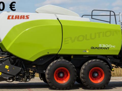 Claas Quadrant 5300 Evolution FC Tandem bemutató bálázó
