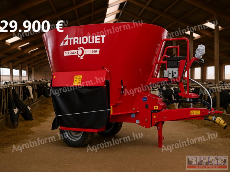 Trioliet Solomix 1-1200 ZK bemutató takarmány keverő és kiosztó kocsi