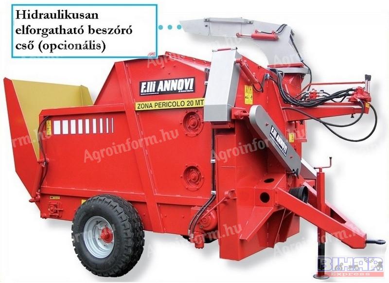  Bálabontó-almozó, vontatott szalmabefúvó 2 tépőhengeres