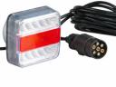 Hátsó lámpa vontatmányra, mágneses, 7,5m+2,5m LEDes