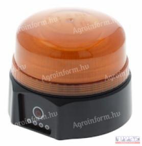 Villogó sárga lámpa Ledes 12/24V akkumulátoros távirányítós