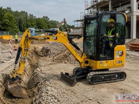 Caterpillar 301.6 használt gumihevederes minikotrógép