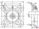 Csapágyház + csapágy UCFC-205 (FYC-505+YAR-205)