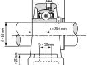 Csapágyház + csapágy UCP-212 (SY-512+YAR-212)