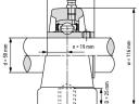 Csapágyház + csapágy UCPA-210 (SYF-510+YAR-210)