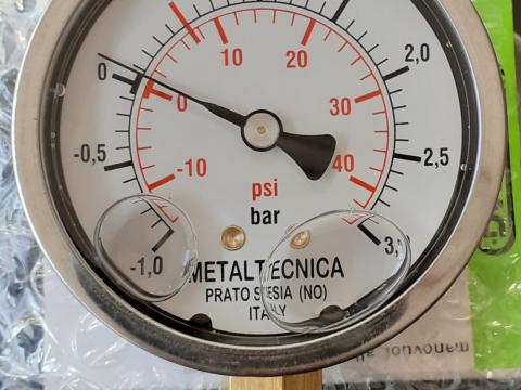 Manométer (-1/+3 bar) 1/4" DN-60 Manométer (-1/+3 bar) 1/4" DN-60
