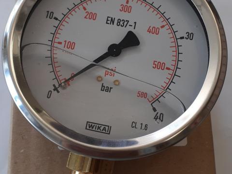 Manométer (0- 40 bar) 1/2" DN-100