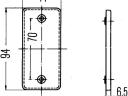 Prizma fehér 44x94 (2 furatos rögzítéssel)