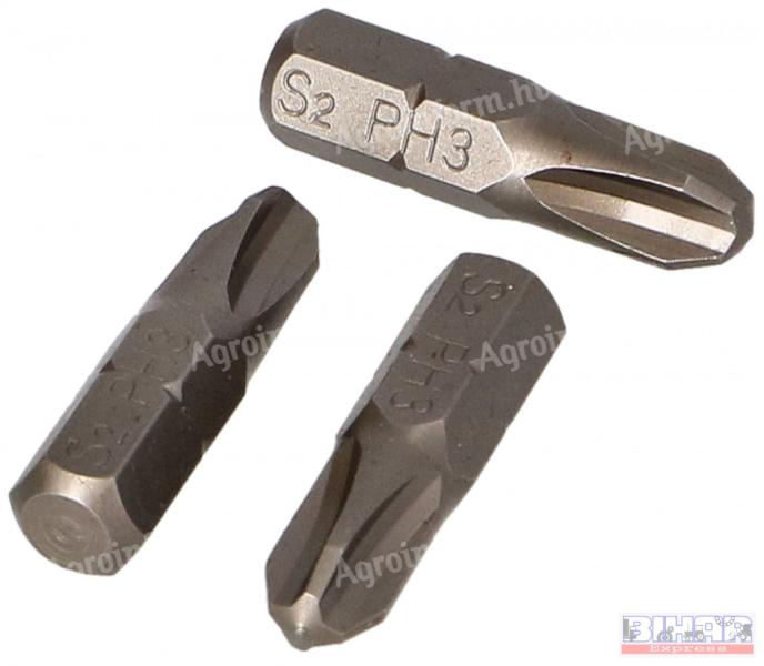 Bit fej PH3x25 mm 3 db-os