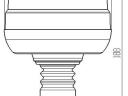 Villogó sárga 12V/24V csavaros 39 LED/19W