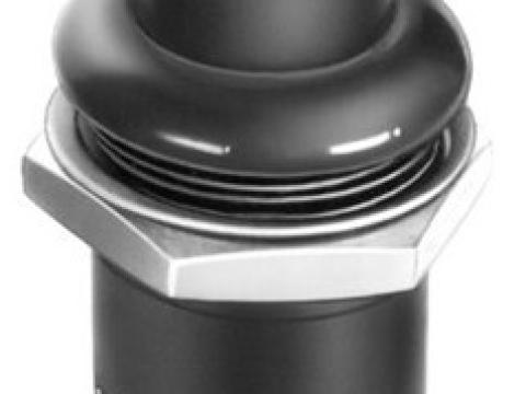 Nyomógomb kerek fekete Nyomógomb kerek fekete