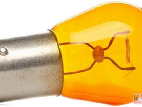 Izzó 12V 21W BA15S Sárga Izzó 12V 21W BA15S Sárga