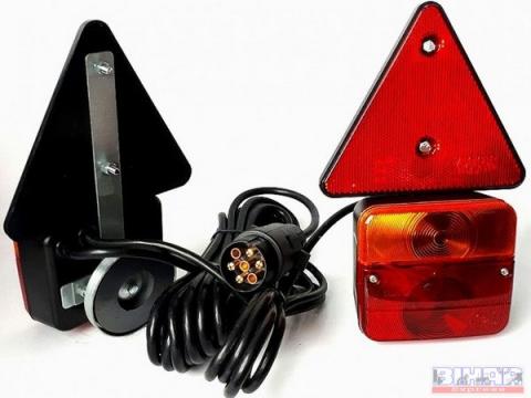 Hátsó lámpa vontatmányra, mágneses, prizmával Hátsó lámpa vontatmányra, mágneses, prizmával