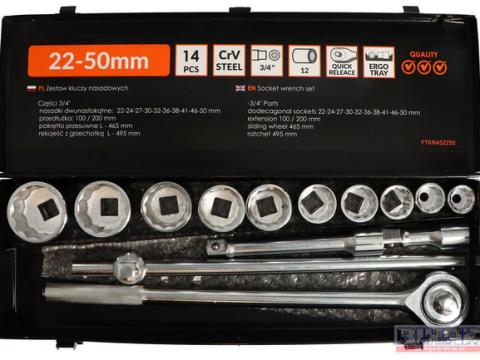 Dugókulcs készlet 3/4" 14 db-os (22-50) Dugókulcs készlet 3/4" 14 db-os (22-50)