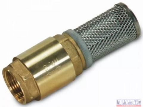 Lábszelep rézből, 3/4" inox kosárral Lábszelep rézből, 3/4" inox kosárral