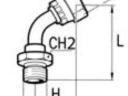 Könyök 1/4&quot; KB 45° ívelt