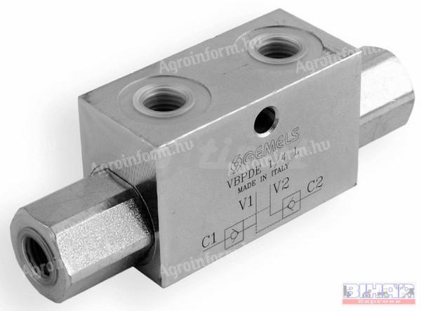 Visszacsapó szelep 1/2" BB kettős vezérelt