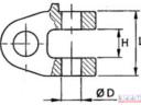 Feszítő lakat fej villa DN28x32-63, CAT III.