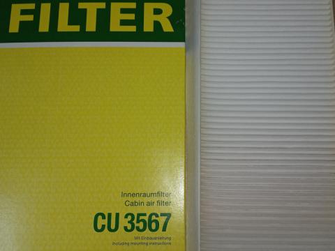 Fülkeszűrő CU 3567 Mann-Filter Fülkeszűrő CU 3567 Mann-Filter