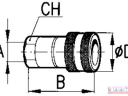 Gyorscsatlakozó 3/8&quot; hüvely belső menetes 