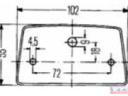 Rendszám megvilágító lámpa 102x55mm Hella