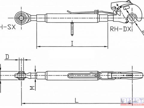 Feszítő lakat 3.pont kpl. 60x700-1000 Horgos