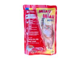 Miau marhahúsos nedves macskaeledel felnőtt cicáknak 100g