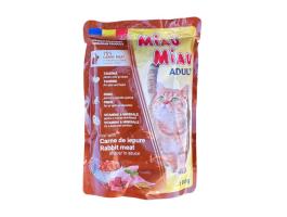 Miau nyúlhúsos nedves macskaeledel felnőtt cicáknak 100g