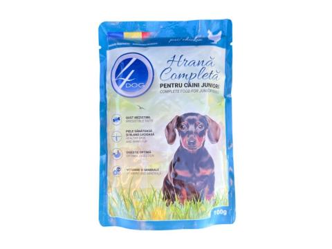 4Dog csirkehúsos nedves kutyaeledel kölyök kutyáknak 100g 4Dog csirkehúsos nedves kutyaeledel kölyök kutyáknak 100g
