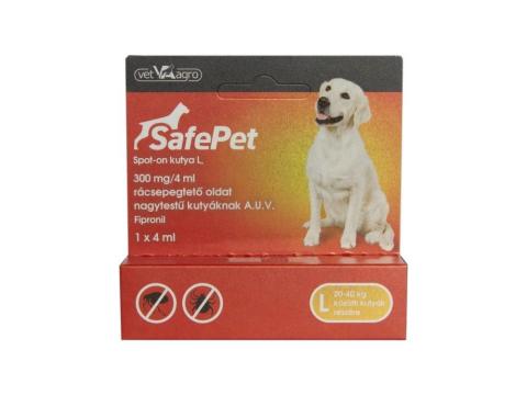 SafePet bolha elleni spot-on csepp kutyáknak 20-40kg L SafePet bolha elleni spot-on csepp kutyáknak 20-40kg L