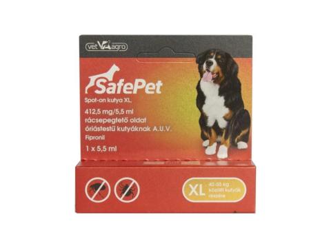 SafePet bolha elleni spot-on csepp kutyáknak 40-55kg XL SafePet bolha elleni spot-on csepp kutyáknak 40-55kg XL