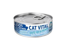 Cat Vital konzerv mousse fehér hallal és csirkével felnőtt macskáknak 85g
