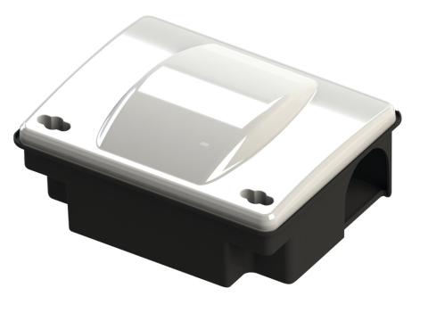 Patkányláda, kulcsos etetõdoboz magasított, áttetszõ tetõvel