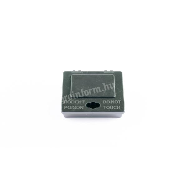 Egérdoboz, fekete, kulcsos