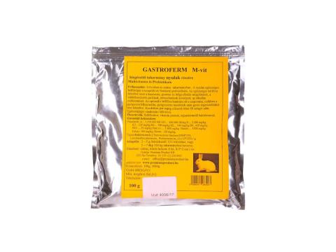 Gastroferm M-Vit multivitamin és probiotikum nyulak részére 100gr Gastroferm M-Vit multivitamin és probiotikum nyulak részére 100gr