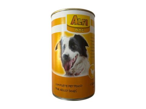 Alfi Dog csirkés konzerv kutyáknak 1240g Alfi Dog csirkés konzerv kutyáknak 1240g