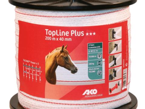 TopLine PLUS szalag, 200m, 40mm, fehér/piros TopLine PLUS szalag, 200m, 40mm, fehér/piros