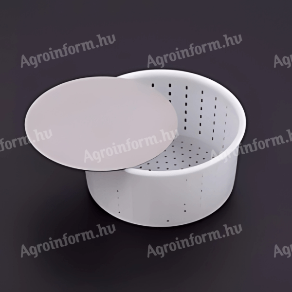 Sajtforma préslappal többféle rendelhető változat - 1 kg kerek sajtforma