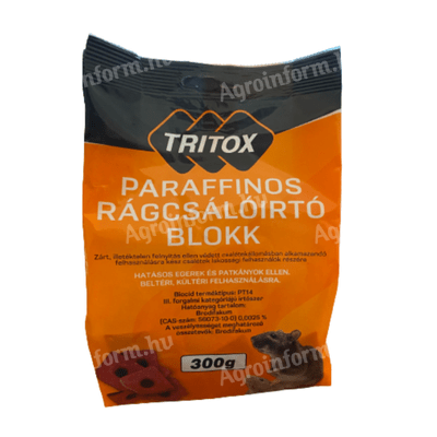 Tritox paraffinos rágcsálóirtó 300 gr