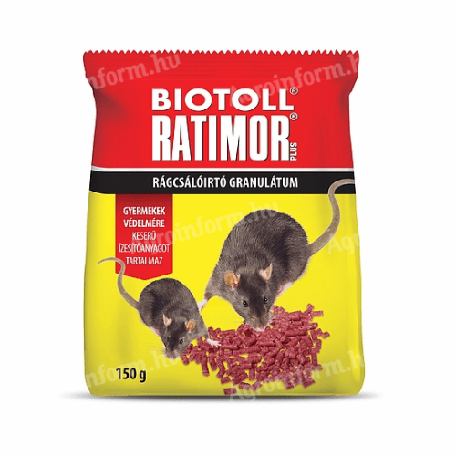 Biotoll Ratimor plus rágcsálóirtó pellet 150 g