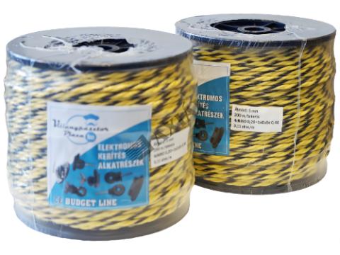 Villanypásztor vezeték fekete/sárga 200 m